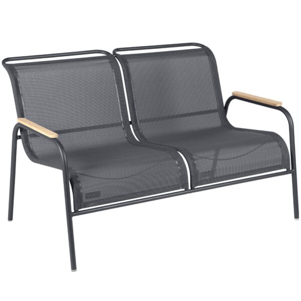 Banquette 2 places coolside Fermob carbone