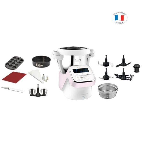 Moulinex HF90E700 I Companion XL Edition Pâtisserie, Robot cuiseur, 1550 W, Bol 3 L, 12 accessoires, Fabriqué en France